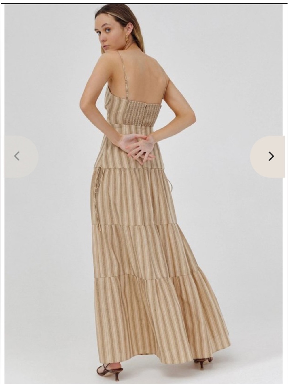 SIGNIFICANT OTHER
JORDAN DRESS - ALMOND/ BLACK STRIPE - Picture 6 of 16